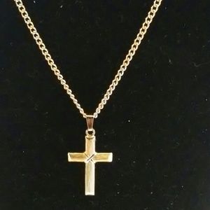 Bob Siemon designs 18" chain 1 x 1/2" cross gold
